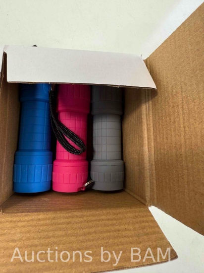 6 Pack 9-Led Mini Led Flashlights Set