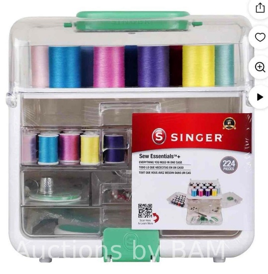 SINGER Sew Essentials Sewing Kit and Storage Case, 224 pcs