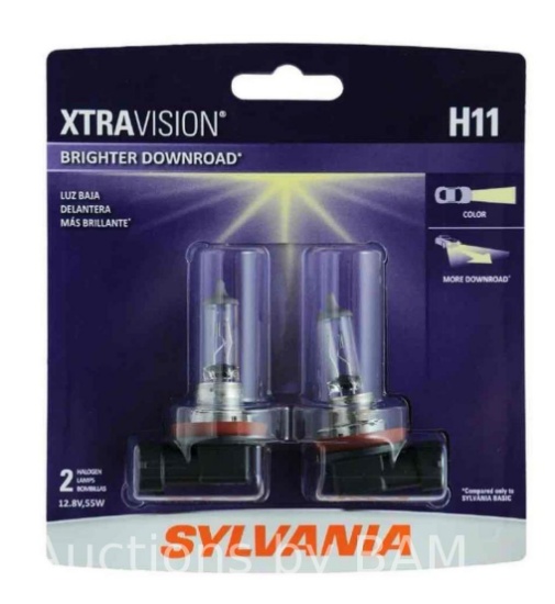SYLVANIA H11 XtraVision Halogen Headlight Bulb, 2 Pack