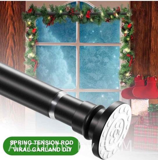 AOSULI Small Tension Curtain Rod 18-32 Inch Spring Tension Rod Short Shower Curtain Rod No Drilling