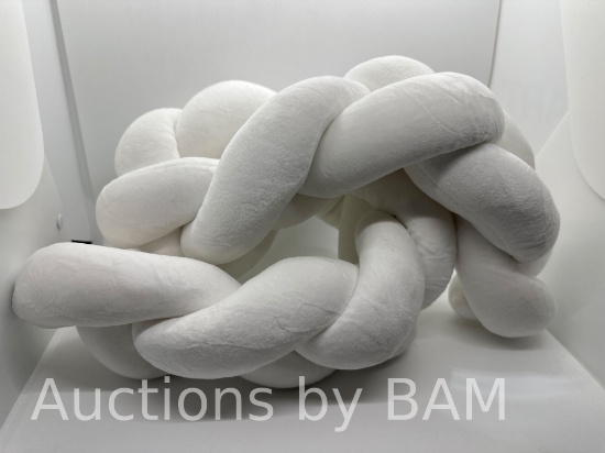 Kartokner Bed Snake Braided Headboard Bed Protector Baby Bed Border Cotton Knot Bed Cushion Roll