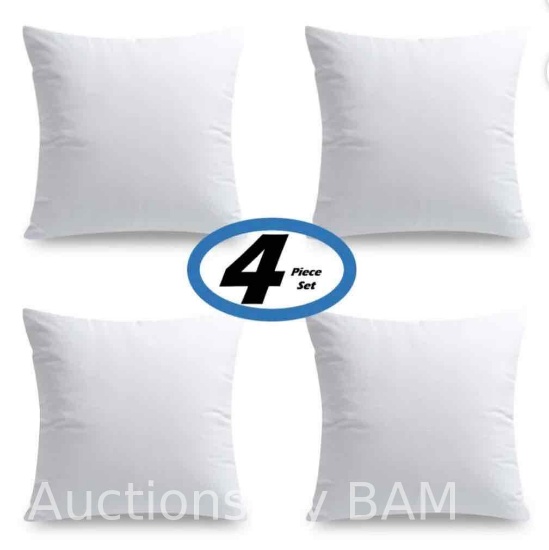 Phantoscope 18 x 18 Polyester Decorative Pillow Inserts (4 Count)