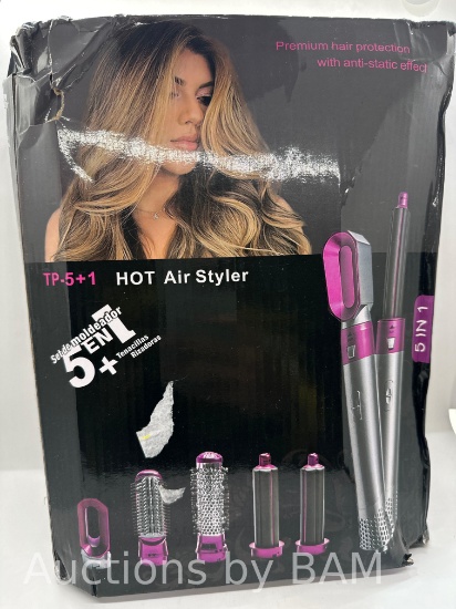5-in-1 Hair Styling Tool: Curling Iron, Straightener, Brush & Dryer