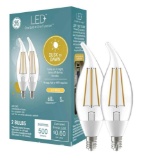 GE LED+ Dusk to Dawn LED Light Bulbs, 60 Watt, Soft White, Candle Bulbs