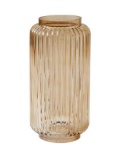 Better Homes & Gardens 10 inch Ribbed Glass Vase, Champagne