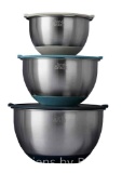 Thyme & Table 6-Piece Nesting Mixing Bowl Set with Easy Grip Transparent Lids