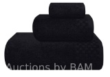 GLAMBURG Ultra Soft 3 Pack Cotton Towel Set, Contains a Bath Towel 28x55 inch, a Hand Towel 16x24