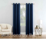 Mainstays Grommet Blackout Single Curtain Panel, Blue, 40W x 95L