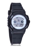 Wonder Nation Unisex LCD Watch with Silicone Strap in Black