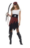 Pirate Wrench Costume Adult Black White Red Large Female Fancy Dress Party Book Week Halloween