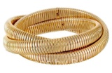 Time and Tru Womens Gold-Tone Twist Bangle Bracelet