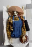 Halloween Skeleton Farmer with Banjo