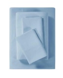 Mainstays Super Soft Brushed Microfiber Bed Sheet Set, King, Placid Blue, 4 Piece