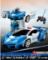 Scale police remote control car transform robot, One button deformation to robot with christmas