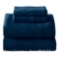 Better Homes & Gardens 4-Piece 300 Thread Count Blue Cove Cotton Sateen Bed Sheet Set, Queen