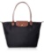 longchamp Womens shoulder tote bags fashion shopping tote bag PM tote canvas HandbagsClassic Black
