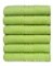 CASALINO 6 Pc Hand Towels, 100% Cotton Ultra Soft, Towels for Gym, Shower, Hotel, Lime Green