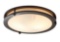 Better Homes & Gardens Classic 12 Bronze Living Room Flush Mount Ceiling Light, Frosted Glass No
