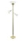 Elegant Designs Metal 3 Light Floor Lamp in Gold with White Shades