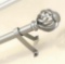 Mainstays 3/4 Satin Nickel Twist Cage Single Curtain Rod, 30 - 84, Nickel