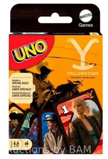 UNO Yellowstone Card Game for Kids, Adults & Family Night with Deck Inspired by the TV show