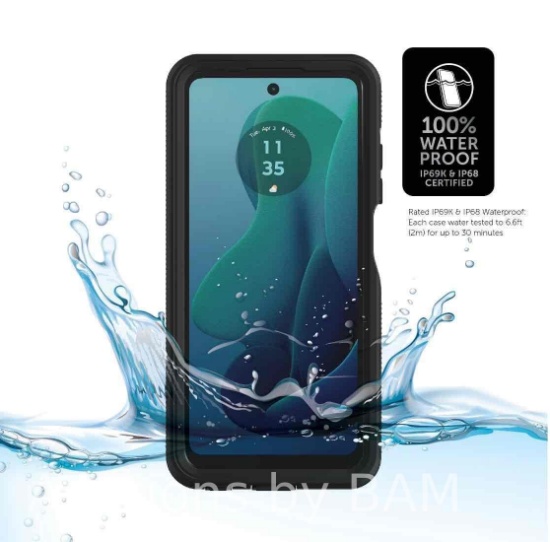 Body Glove Tidal Waterproof Phone Case for moto g 5G (2024) - Black/Clear