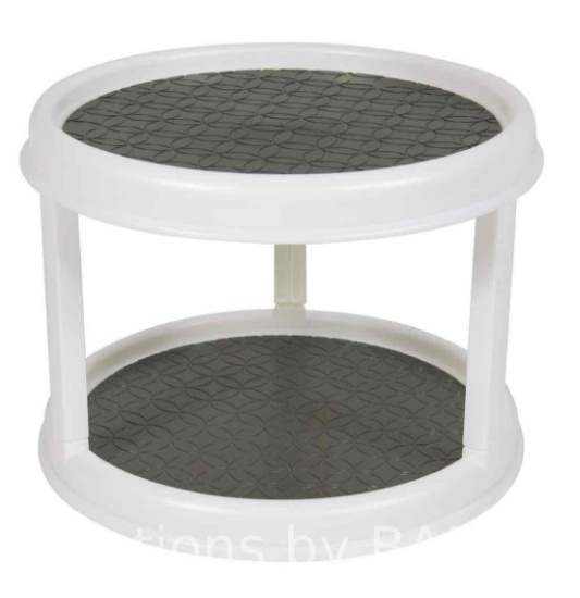 Mainstays 2-Tier Plastic Spice Rack Organizer Turntable