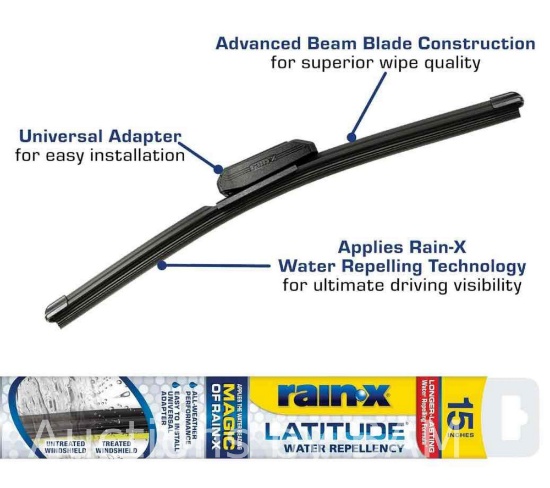 Rain-X Latitude Water Repellency 15 2-in-1 Windshield Wiper Blade