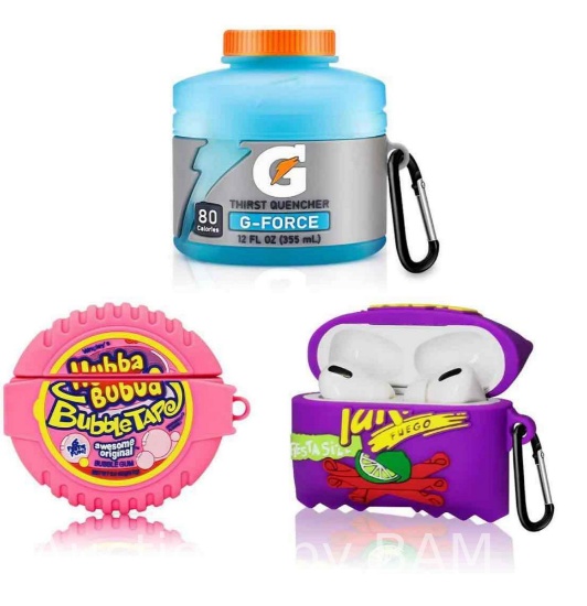 [3Pack] Cute Cover AirPods Pro Case, Sport Water+Takis Potato+Bubble Gum Air pods Pro Silicone Case