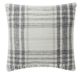 My Texas House Aurelia Black Plaid Cotton Decorative Pillow Cover
