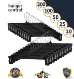 Hanger Central Heavy Duty Plastic Pants & Skirt Hangers, 12 in, 10 Pack
