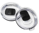 Magnetic Tumbler Lid, 2-Pack, Fits Yeti, Ozark Trail, Rtic Coffee Tumbler, Spill Proof Cover (Bla...