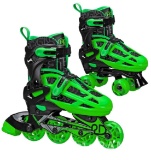 Roller Derby Boys 2-in-1 Roller/Inline Skates Black/Green, Size 12-2