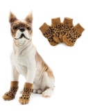 Eisoary 4 pcs Pet Socks Warm Soft Comfortable Dog Socks Durable Anti Slip Winter Pet Paw Protector