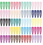 Janrevotw Girls Hair Clips, Non-Slip Metal Press Button Hair Clips For Kids Teenage Women Hair Cl...