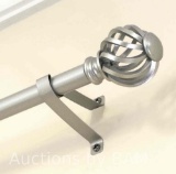 Mainstays 3/4 Satin Nickel Twist Cage Single Curtain Rod, 30 - 84, Nickel