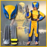 Kids Wolverine Costume Cosplay Bodysuit Jumpsuit Onesie Outfit for Halloween and Party, XL