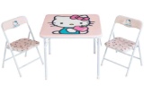 Hello Kitty Kids 3-Piece Table and Chairs Set, Pink
