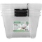 Greenmade InstaView 45 Multi-Use Storage Bin, 45 Quart, Clear, 3 ct