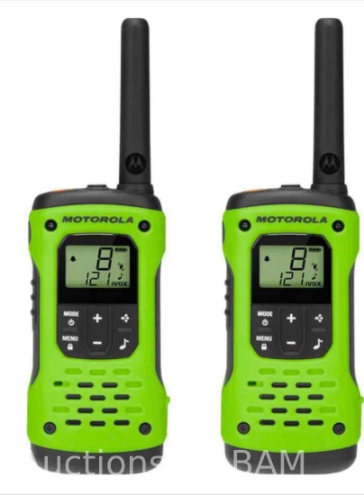 Motorola Solutions T600 35 Miles Waterproof Two-way Radio Green, 2-pack