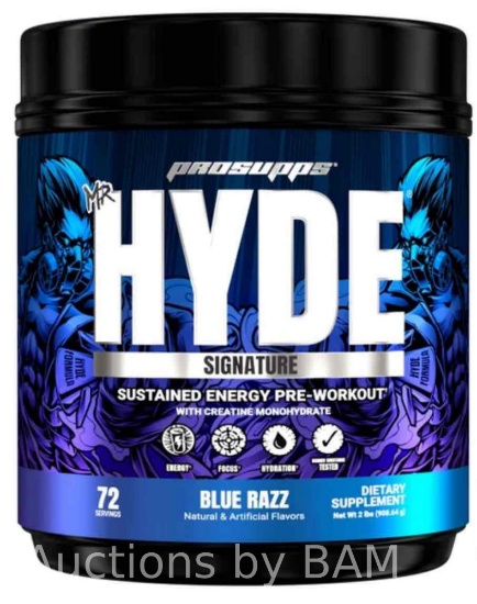 Mr. Hyde Signature Pre-Workout Blue Razz with Creatine 72 Servings