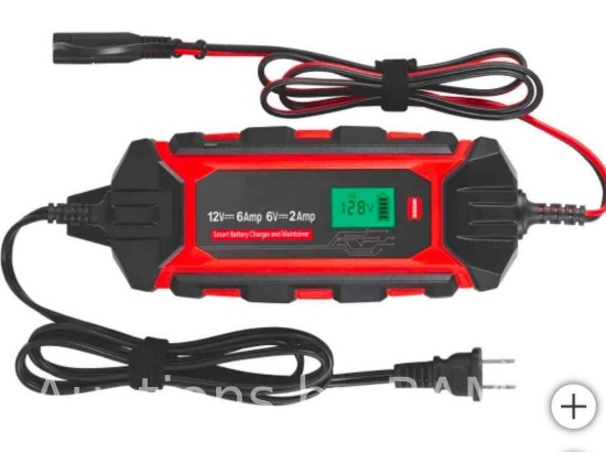 UltraPro Elite Smart Battery Charger and Maintainer, 6V/12V, 6A