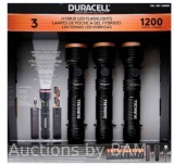 Duracell Durabeam Ultra LED Flashlight Set 380 Lumens 3pk Batteries