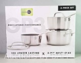Greenpan GP3 3-Ply Multi-Clad 6-Piece Set Ceramic Nonstick Thermolon