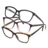 Design Optics by Foster Grant Kiersey Plastic Square Reading Glasses +3.00, 3-pack