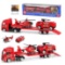 Construction Truck Toys for 1 2 3 4 5 6 Year Old Boys,5-in-1 Friction Power Toy Vehicle in Carrier