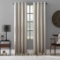 Archaeo Linen Blend Blackout Grommet Top Curtain, 52x84, Pearl
