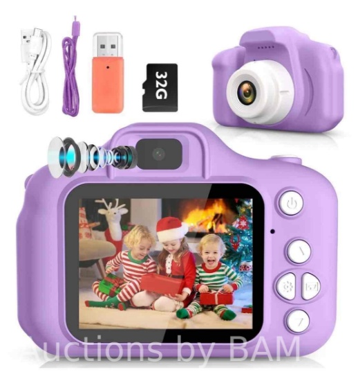 Sanmadrola Kids Camera Selfie Camera for Kids Christmas Birthday Festival Gifts for Girls Age 3-9...