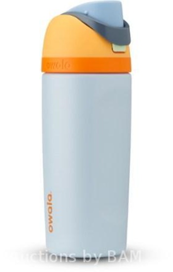 Owala FreeSip Kid's Insulated Stainless Steel Watr Bottle with Locking Push Button 16oz