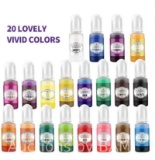 Hiroke 10ml Multicolor Alcohol Inks Epoxy Resin Art Paint 20 Count